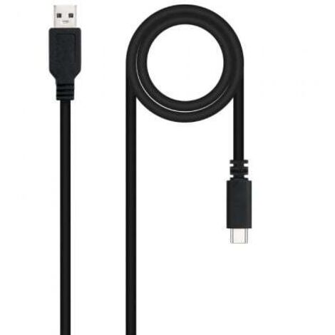 CABLE USB 2.0 3A, TIPO USB-C/M-A/M, NEGRO, 1.5 M