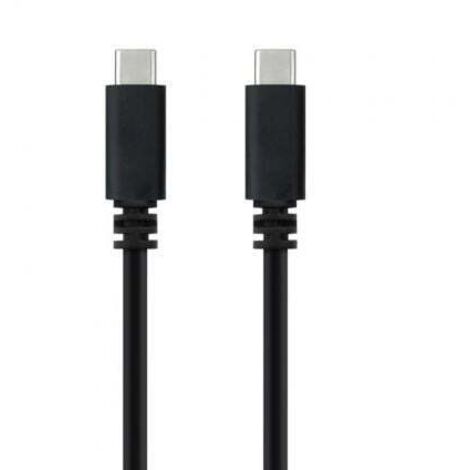 CABLE USB 2.0 3A TIPO USB-C/M-USB-C/M, NEGRO 1.5 M