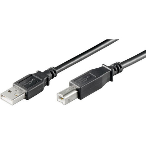 Cable USB 2.0 A A USB B 1mts NEGRO