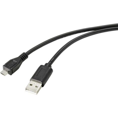 Câble USB 2.0 A-Micro-B noir 2 m avec surface antimicrobienne RF-4716836 Y361962