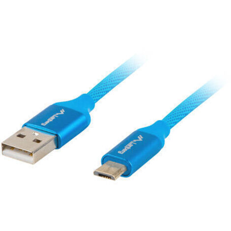 Cable USB 2.0 A - Micro USB B de Lanberg, 1 m, azul