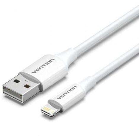 Cable USB 2.0 Lightning Vention LAIWF/ USB Macho - Lightning Macho/ 480Mbps/ 1m/ Blanco