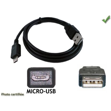 Cable USB 2.0 MALE A vers Micro USB MALE - 1M