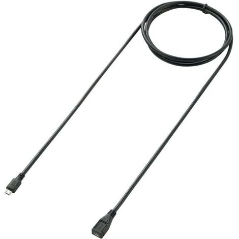 Cable USB 2.0 Micro-B macho a hembra, 1,80 m, negro, contactos chapados en oro – RF-5046550 S525432