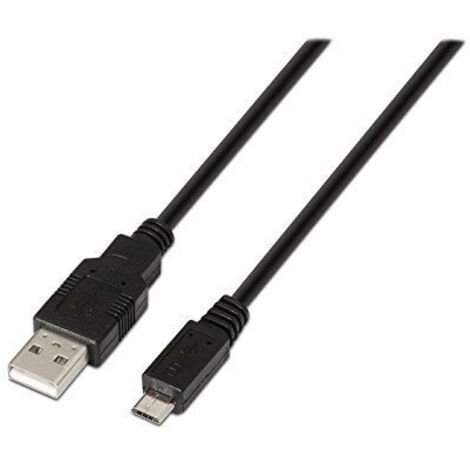 Cable USB 2.0 Nanocable 10.01.0501/ USB Macho - MicroUSB Macho/ 1.8m/ Negro
