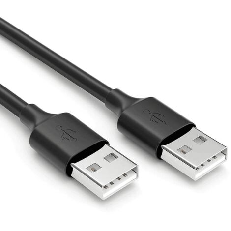 Cable USB 2.0 tipo A macho - macho 2 M Negro