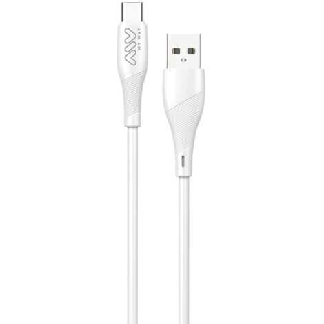 Cable USB 2.0 Tipo-C Myway MWUSC0019/ USB Macho - USB Tipo-C Macho/ 1m/ Blanco