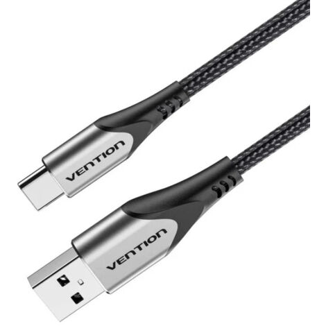 Cable USB 2.0 Tipo-C Vention CODHG/ USB Macho - USB Tipo-C Macho/ Hasta 60W/ 480Mbps/ 1.5m/ Gris
