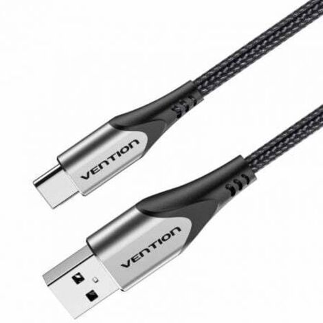 Cable USB 2.0 Tipo-C Vention CODHH/ USB Macho - USB Tipo-C Macho/ 2m/ Gris