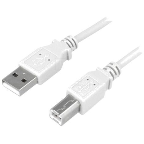 Cable USB 2.0 USB A male USB B prise male 500cm - Gris