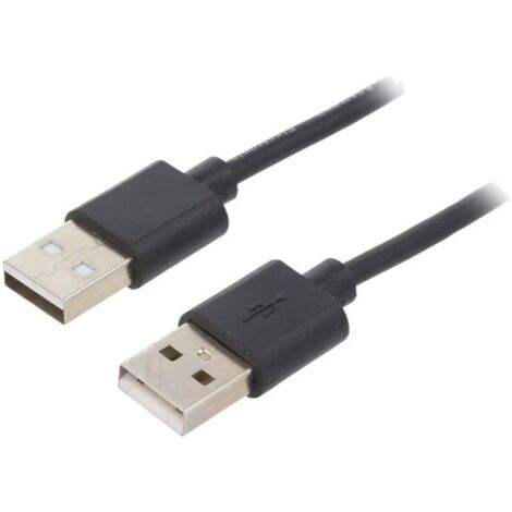 Cable USB 2.0 USB A prise des deux cotes 3m noir