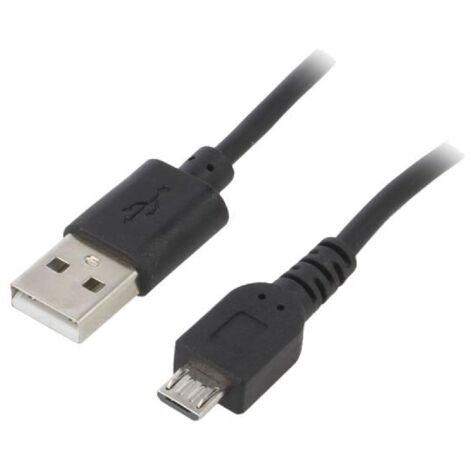 Cable- USB 2.0- USB A prise.USB B micro prise- nickele- 0.6m
