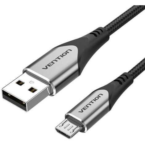 Cable USB 2.0 Vention COAHF/ USB Macho - MicroUSB Macho/ 1m/ Gris