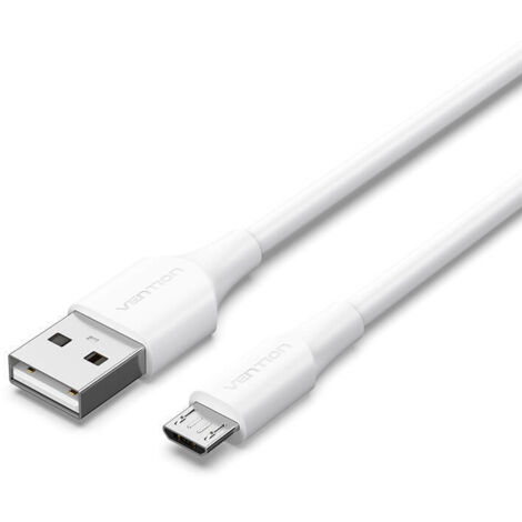 Cable USB 2.0 Vention CTIWH/ USB Macho - MicroUSB Macho/ 2m/ Blanco