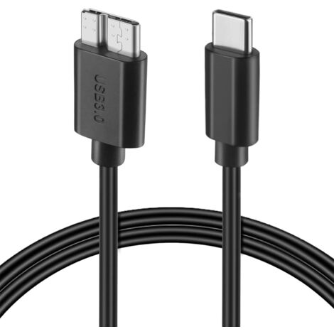 Cable USB 3.0 micro B a USB C macho 1 M Negro