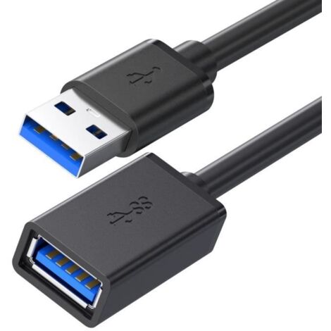 Câble USB 3.0 Rallonge 3M Compatible avec Clé USB Manette de Jeu Disque Dur Externe Clavier Souris Imprimante Ordinateur
