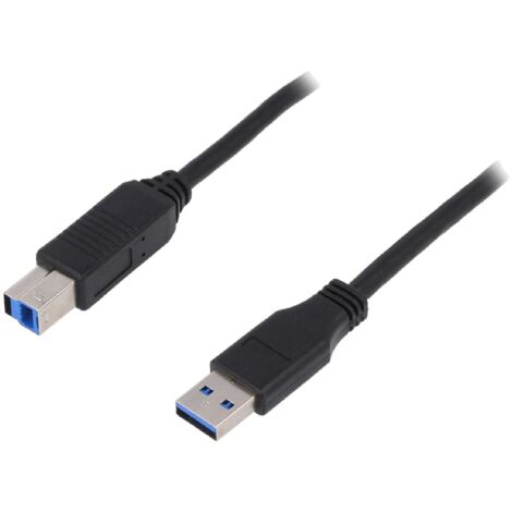 Cable USB 3.0 USB A male USB B prise male 2m - Noir