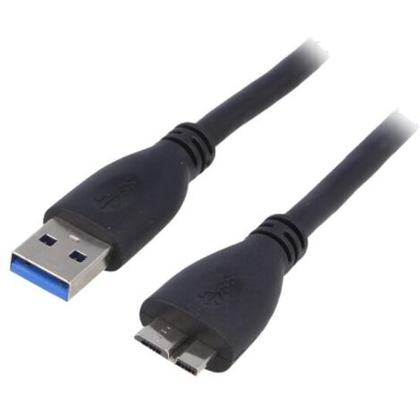 Cable- USB 3.0- USB A prise.USB B micro prise- nickele- 0.5m