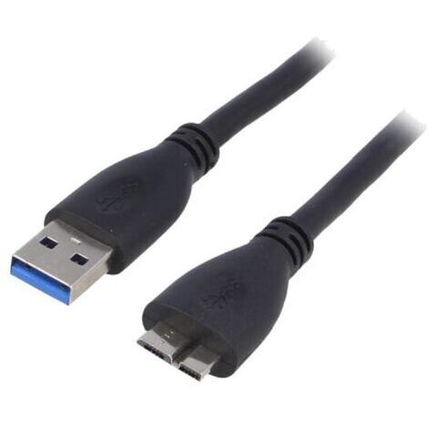 Cable- USB 3.0- USB A prise.USB B micro prise- nickele- 0.5m