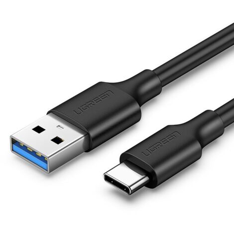 Cable USB 3.0 - USB-C 3A 1m negro