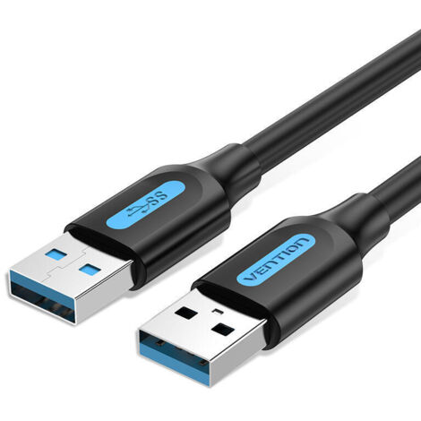 Cable USB 3.0 Vention CONBH/ USB Macho - USB Macho/ 5Gbps/ 2m/ Negro