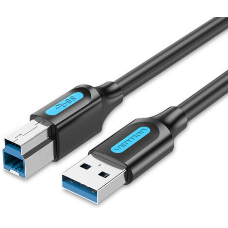 Cable USB 3.0 Vention COOBF/ USB Tipo-B Macho - USB Macho/ 5Gbps/ 1m/ Negro