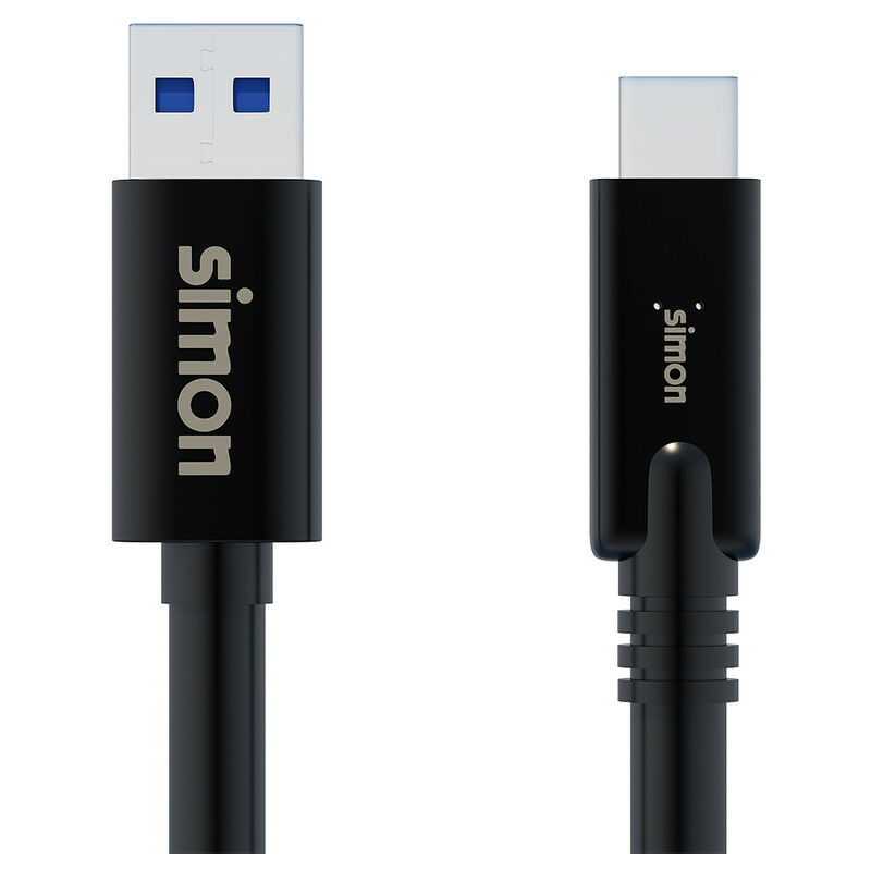 

Cable USB 3.1 A - USB C Negro 1M - Simon