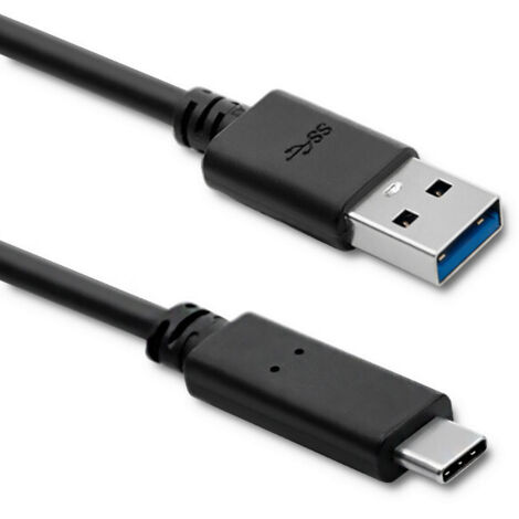 Cable USB 3.1 Tipo C Macho Qoltec  USB 3.0 A Macho  1,8 m  Negro