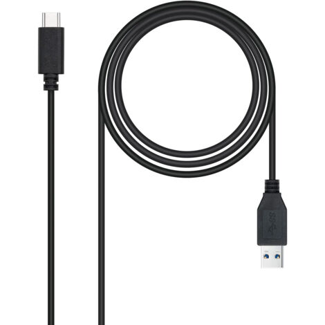 Cable USB 3.1 Tipo-C Nanocable 10.01.4002/ USB Tipo-C Macho - USB Macho/ 2m/ Negro