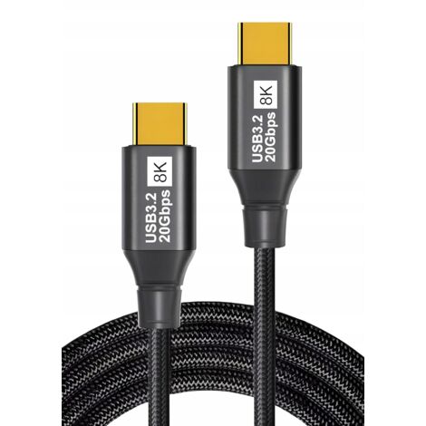 CÂBLE USB 3.2 Thunderbolt 3 100W 20Gbps 8K60Hz 4K120Hz CÂBLE USB C 2M