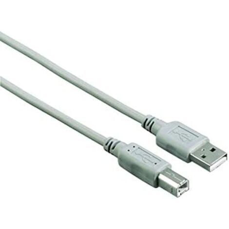 Cable USB A a USB B Hama 00200900 1,5 m Gris