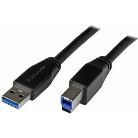 Cable USB A a USB B Startech USB3SAB10M           Negro