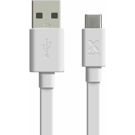 Cable USB A a USB C CF050 Blanco 8718182274738 S55131002 BigBuy Tech