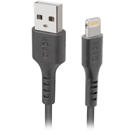 Cable USB a Lightning SBS TECABLEUSBIP589K Negro 8018417327445 S5609877 SBS