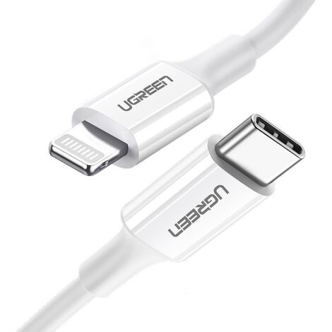 Cable USB a Lightning Ugreen 10493 Blanco 1 m