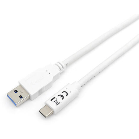 CABLE USB-A MACHO USB-C MACHO USB 3.2 2M TRANSFERENCIA 5G 3A COLOR BLANCO