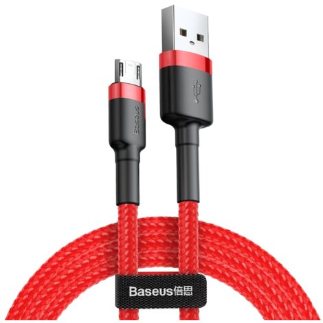 Cable USB a Micro USB Baseus Cafule 1.5A 2m (Rojo)