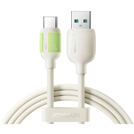 Cable USB-A - USB-C con punta fluorescente 3A 2m - beige