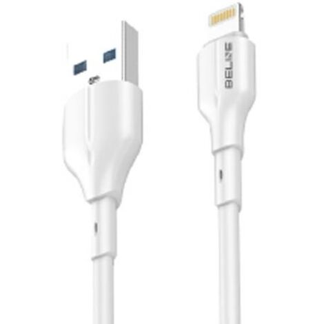 Câble USB-A vers Lightning Beline 1 m, charge rapide, blanc