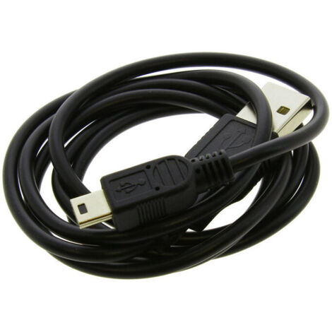 Cable USB- A vers mini USB , noir , longeur 1M DY-TU1705B pour Camescope JVC