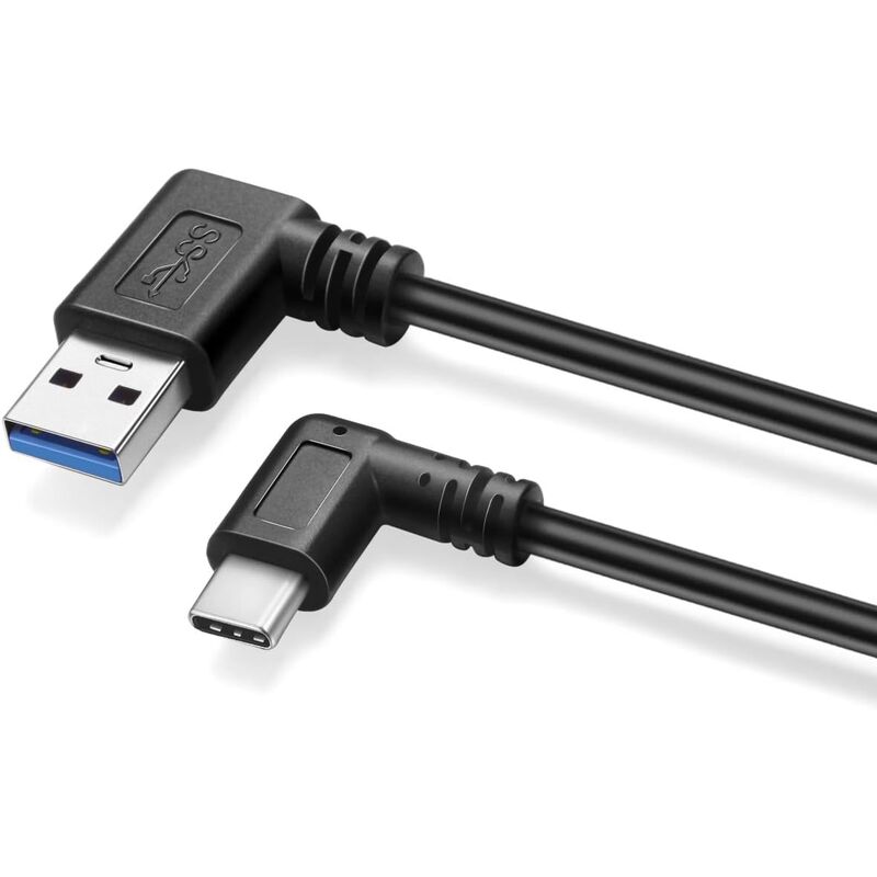 

Cable USB-C 3.1 macho a USB-A 3.1 macho acodado 2 M Negro