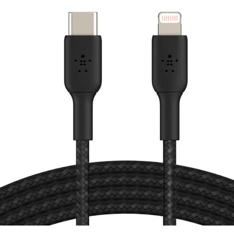 Cable USB C a Lightning 20W 1 M Negro