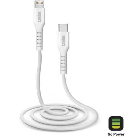 Cable USB-C a Lightning SBS TECABLELIGTC1W 1 m Blanco 8018417264474 S5608329 SBS