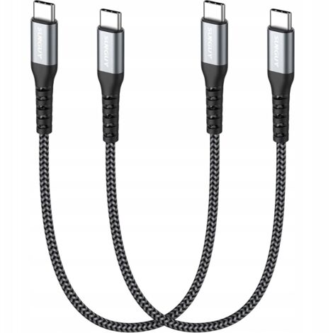 Cable USB-C a USB-C 60W PD SUNGUY, 30 cm [2 piezas] - carga rápida