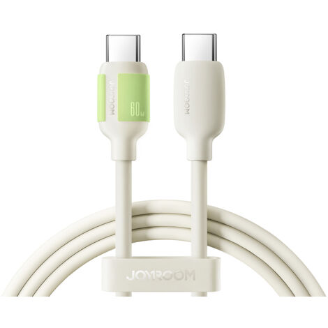 Câble USB-C avec embout fluorescent 60 W 1,2 m - beige