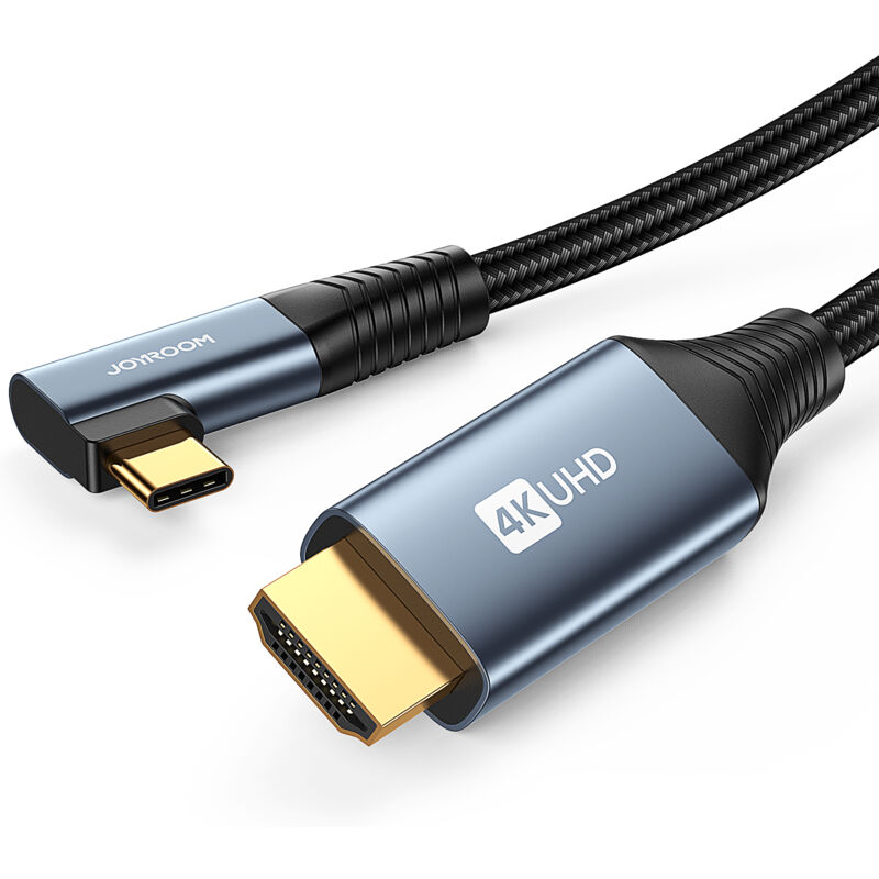 Câble USB-C coudé - HDMI 4K 60 Hz, 2 m, gris