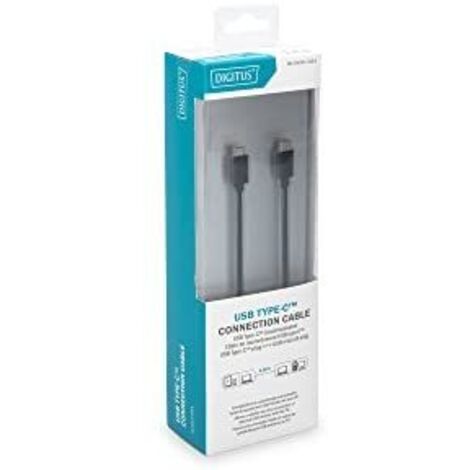 Cable USB C Digitus by Assmann DB-300137-018-S 1,8 m Negro