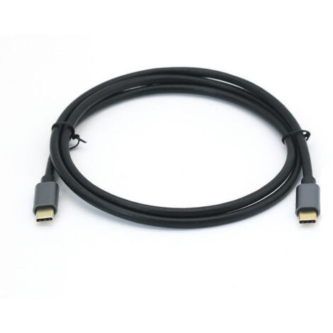 CABLE USB-C MACHO USB-C MACHO USB 3.2 0.5M TRANSFERENCIA 10G 5A (100W) COLOR NEGRO