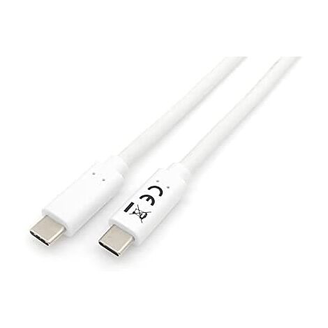 Câble usb-c mâle usb-c mâle usb 3.2 2m transfert 5g 3a (60w) couleur blanc