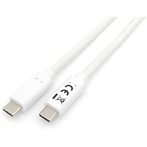 Câble usb-c mâle usb-c mâle usb 3.2 2m transfert 5g 3a (60w) couleur blanc